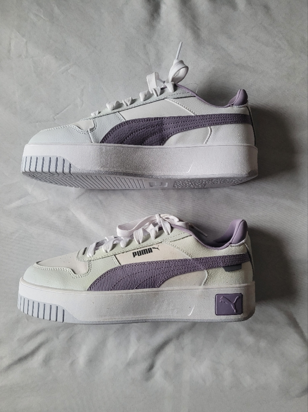 PUMA Women's Platform Sneakers in Lavender and White